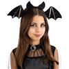 CARNIVAL TOYS Cerchietto pipistrello nero in tessuto lurex
