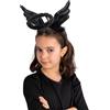 CARNIVAL TOYS Cerchietto angelo nero halloween con ali e aureola