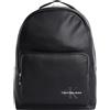 Calvin Klein Uomo Zaino Mono Logo Backpack in Pelle Sintetica, Nero (Black), Taglia Unica