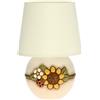 THUN - Lampada da Tavolo Country Piccola - Base Ceramica 15 x16,5 cm h - con Paralume Alta 30 cm