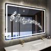 STARLEAD Specchio-Bagno-con-Luce 100x70 cm, Specchio-LED-Bagno-con-Bluetooth, 3 Colori Luce, Dimmerabile, Antifog, Memoria, IP44, Vetro Temperato HD, Orizzontale/Verticale