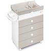 Cam Asia Cassettiera Fasciatoio con Vaschetta Bagnetto e 4 Cassetti - Tortora Orso Bolle