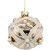Bizzotto Sfera di Natale Extravagance Oro D 8 cm in Vetro - Decorazione per Albero