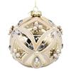 Bizzotto Sfera di Natale Extravagance Oro D 10 cm in Vetro - Decorazione per Albero