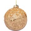Bizzotto Sfera di Natale Smooth Oro D 10 cm in Vetro - Decorazione per Albero