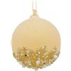 Bizzotto Sfera di Natale Brill Champagne D 8 cm in Vetro - Decorazione per Albero