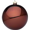 Bizzotto Sfera in Vetro Marrone Tronco Lucido D 150 mm - Decorazione Natalizia