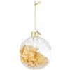 Bizzotto Sfera di Natale Yana Trasparente Oro D 8 cm - Decorazione per Albero