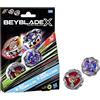 Cartemagic Beyblade X Beat Tyranno 4-70Q & Knife Shinobi 4-80HN Dual Pack