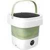 Zerodis Mini Lavatrice a Secchio Portatile Pieghevole con Centrifuga Morbida per Uso Domestico e Dormitorio (Verde)