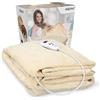 ALPINA Coperta Elettrica Termica Plaid in Flanella Matrimoniale Scaldaletto 180W Beige