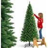 BAKAJI Albero Di Natale SLIM Pino Dei Sogni Altezza 210 cm Base a Croce 850 Rami