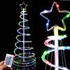 BAKAJI Albero di Natale Luminoso 73 Luci a Led Spirale per Interno ed Esterno 120 CM