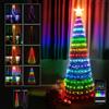 BAKAJI Albero di Natale 150 cm Cono Pieghevole 195 Led Smart Luminosi con App Control