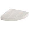BAKAJI Mensola Parete Angolare Scaffale Ripiano ad Angolo in Legno MDF Bianco 24x4cm