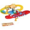 BAKAJI Pista Treno Trenino a Batteria Bambini con Stazione Accessori e Personaggio 36pz