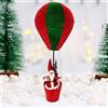 BAKAJI Mongolfiera di Babbo Natale Verde e Rosso Decorazione Statuina Natalizia 40x92cm