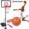 DUNLOP Canestro BASKET con Piantana Tabellone REGOLABILE 205 CM + Pallone Pompa DUNLOP