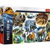 Trefl - Jurassic World: Dominion, Sulle tracce dei dinosauri - Puzzle 1000 elementi - Puzzle di dinosauri, fai da te, intrattenimento creativo, divertimento