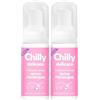 Chilly Senza Risciacquo, Detergente Intimo Senza Risciacquo Delicato, Da Usare Fuori Casa sulla Carta Igienica, Formula in Mousse a pH5, Clinicamente Testato - 100 ml (Confezione da 2)