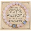 Ouubuuy 8mm Beaded Healing Stones Braccialetto per le donne, Gemstone Pendant Braccialetto, Chakra Yoga Rock Crystal Braccialetto, Coppia/Amicizia/Partner Braccialetti