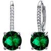 Ever Faith - Orecchini pendenti da donna in argento Sterling 925 con zirconi, con chiusura a monachella