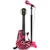 Bontempi Chitarra Rock con Microfono da Palcoscenico Regolabile | MICROFONO DA PALCOSCENICO: asta regolabile in altezza per amplificare la voce come una vera rockstar in erba.
