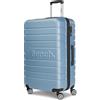 Bench Set di 3 valigie rigide | trolley da viaggio in materiale ABS robusto di alta qualità | per uomo e donna | 4 ruote doppie e lucchetto TSA | serie Seattle, Blu nordico, Koffer L (79 cm