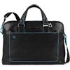 PIQUADRO Borsa porta pc 14 personalizzabile | Blue Square, Cinturino regolabile, Scomparti organizzati, Ufficio, Elegante e Professionale, Business