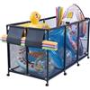 VEVOR Cestino Portaoggetti per Galleggianti da Piscina, Cestino Portaoggetti Giocattoli Utensili 175,5 x 81,5 x 89 cm Contenitore in Rete con Ruote per Tubi Galleggianti da Piscina con Tasche Laterali