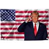 LUIVU Bandiera 2024 in poliestere con 4 occhielli in ottone, grande striscione repubblicano del presidente americano, striscione politico per la casa, per mantenere l'America grande, ottima decorazione per