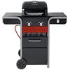 Charbroil Char-Broil Barbecue Ibrido Gas2Coal 2.0 210 per Gas e Carbone, 2 Bruciatori | Ideale per 2-4 persone, Passa da gas a carbonella in 60 secondi, Griglie in ghisa, Accensione elettronica, Vassoio carbone