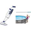 Gre VCB50 Electric Vac Plus - Pulitore elettrico per piscina, 90 l/h & Intex 29055 Asta Telescopica in Alluminio, Lunghezza 279 cm