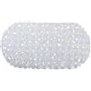 MSV - Tappetino da bagno in PVC con ciottoli - PVC 100% senza ftalati - 68 x 35 cm - Trasparente - Superficie antiscivolo per sicurezza e comfort - Facile da pulire