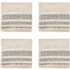 PARAH Set 4 Lavette Bagno, 30 x 30 cm, Asciugamani, Cotone Jacquard, Avorio | 530 g/m², 4 Lavette Bagno 30x30 cm in Spugna, 100% Cotone, Lavabili in Lavatrice, Materiale e Lavorazione Premium