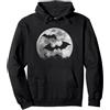 Skizzenmonster Pipistrelli a Luna Piena Gothic Dark Art Felpa con Cappuccio