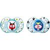 Tommee Tippee Sucette - TOMMEE TIPPEE - FUN - 18-36 mois - Lot de 2 sucettes symétriques sans BPA - Capsule de stérilisation réutilisable