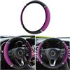 CGEAMDY Coprivolante Volante, Coprivolante per Auto, Protezione Custodia Volante Cover Pelle Artificiale Universale, Brillantato Strass Antiscivolo Coprivolante in Pelle Bling per Auto (Viola)