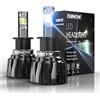 TUINCYN Lampadine H3 LED 16000LM 80W, TUINCYN +400% di Luminosità H3 LED Lampade per Fari Conversione Kit 1:1 6000K Bianca Forte Della Lampadina Alogena HID Fascio orientabile a 360°, IP65, 2 PZ