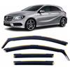 AirTwin Set di 4 deflettori d'aria tipo IN-CHANNEL compatibili con Mercedes Classe A 2013 - 2018 modelli acrilico visiere laterali deflettori finestrini Mercedes Classe A W176
