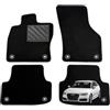MTC Automotive Tappetini Audi A3 8V 2012-2020 / A3 8Y dal 2020, Set 4 Pezzi, Su Misura | Accessori Audi A3, Tappetini Auto in Moquette Nera con Battitacco in Gomma Rinforzato e Bottoni di Fissaggio