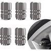 Lahviuu Tappi Valvola per Pneumatici,5pezzi Coperture Antipolvere per Stelo Pneumatico per Auto Tappi Stelo Calvola in Lega di Alluminio Cappucci Parapolvere,per Auto Bici Camion Motociclette(grigio)