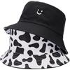 Cosiesnest Cappello da Pescatore Reversibile Cappello Pescatore da Spiaggia Cappello da Sole Pieghevole Cotone Estivo Bucket Hat Cappello da Pesca Protezione del Sole Donna Uomo (IT, Testo, M, L, Nero)