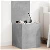 Generico Contenitore Grigio Cemento 40x42x46 cm in Legno Multistrato,Bauli e cassapanche