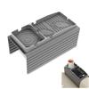 xiruiubao Vassoio da Divano, Porta Oggetti per Bracciolo Divano, Antiscivolo Portaoggetti per Divani in Silicone, Organizer Braccioli per Telefono, Libri, Riviste, Telecomando (Grigio)