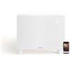 CREATE / EVERWARM GPH1500 / Termoconvettore elettrico in vetro bianco, con WiFi, IP24, LED touchscreen, sistema di sicurezza