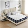 YIDATONG Materasso 140 x 190, Altezza 28 cm, Materasso Ibrido a Molle Insacchettate e Memory Foam, Medio-Ferma, Struttura a 9 Zone, Ortopedico, Certificato OEKO-TEX, Antiallergico, Traspirante, Senza Movimenti