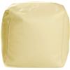 Ecopuf Cube L Pouf Poggiapiedi Quadrato in Ecopelle Pieno di Palline di Polistirolo - Puff 50x50cm