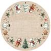 emmevi Tappeto sotto Albero Natale Rotondo 100 Cm Addobbi Decoro Ingresso Natalizio Base Regali Dis_D