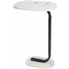 HowHomely Tavolino da salotto, stile marmo, bianco, piccolo telaio in metallo, moderno, design compatto